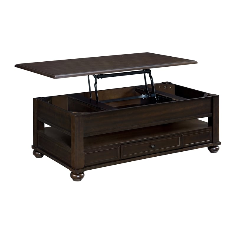Chad 2PCOccasional Table Set inCherry Rectangular Lift Top Coffee and End Tables