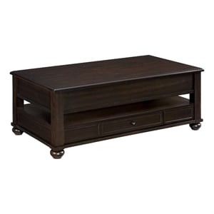 Chad Rectangular Lift Top Coffee Table with  Casters in Cherry