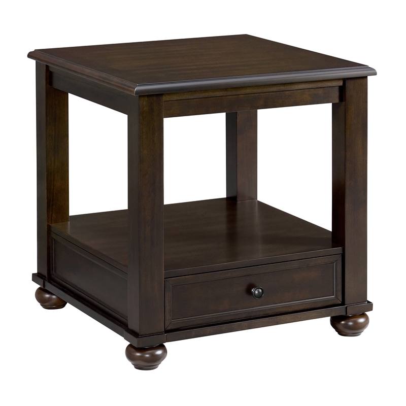 Chad 2PC Occasional Table Set in Cherry Square Lift Top Coffee and End Tables