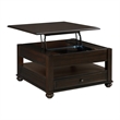 Chad 2PC Occasional Table Set in Cherry Square Lift Top Coffee and End Tables