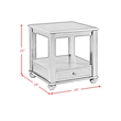 Chad 2PC Occasional Table Set in Cherry Square Lift Top Coffee and End Tables