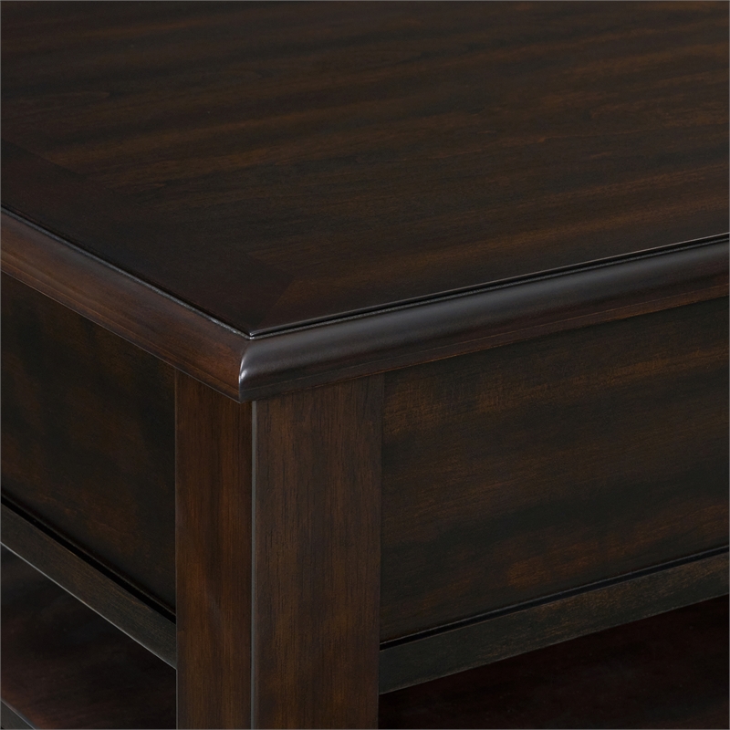 Chad 2PC Occasional Table Set in Cherry Square Lift Top Coffee and End Tables