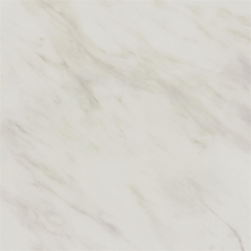 Sutton Round Coffee Table with White Faux Marble Top and Base in Dark Brown