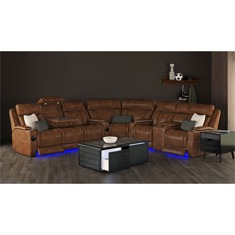 Nebula  Smart Coffee Table with Cooler and Speaker in Black