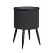 Nebula 2PCSmart Occasional Table Set in Black Smart Coffee RoundSmart End Tables