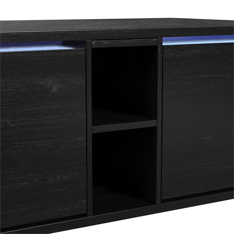 Nebula 2PC Smart Occasional Table Set in BlackSmartCoffeeandSquareSmartEndTables