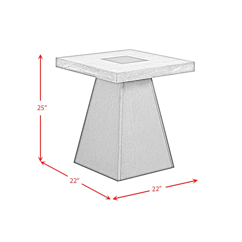 Rizzo 2PC Occasional Table Set in Grey andDark Espresso CoffeeTable andEnd Table