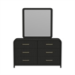 Picket House Furnishings Woodridge  Dresser and Mirror Set in Black with Grain