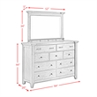 Picket House Furnishings Joseph Dresser & Mirror Set in Chestnut