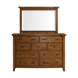 Picket House Furnishings Joseph Dresser & Mirror Set in Chestnut