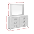 Picket House Furnishings Chett Dresser and Mirror Set with LED in Black
