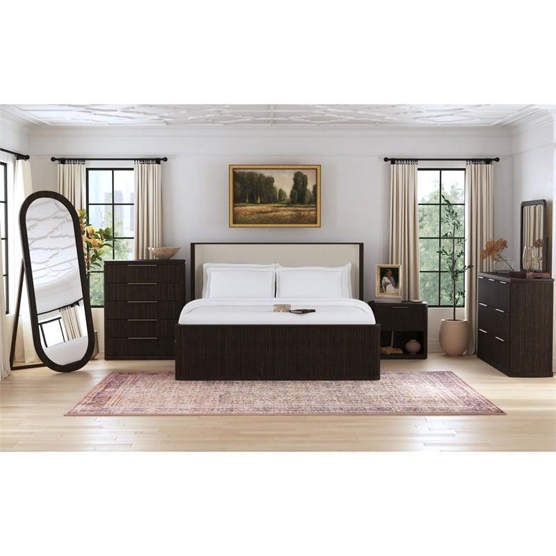 Picket House Furnishings Sutton Dresser and Mirror Set in Dark Brown