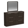 Picket House Furnishings Sutton Dresser and Mirror Set in Dark Brown