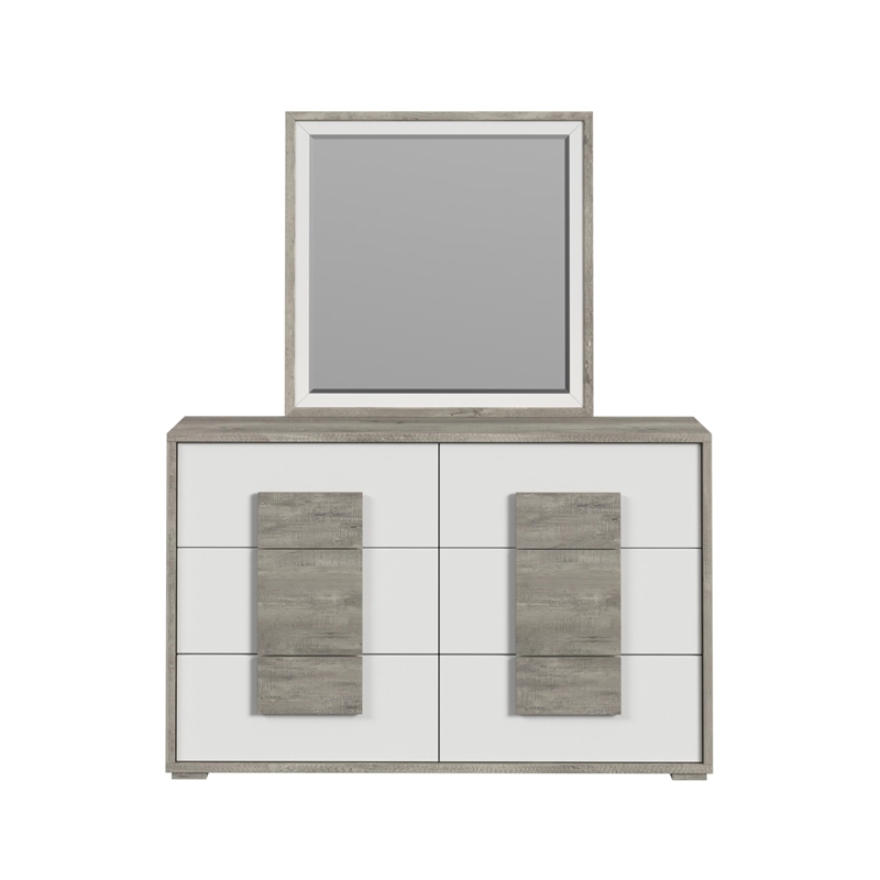 Picket House Furnishings Vega Dresser and Mirror Set in Dual Tone