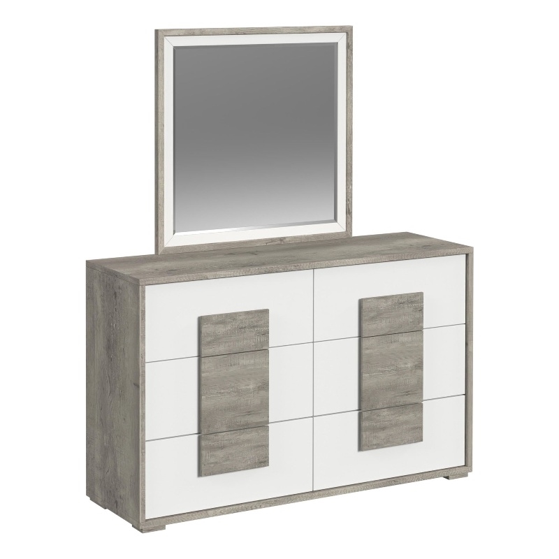 Picket House Furnishings Vega Dresser and Mirror Set in Dual Tone