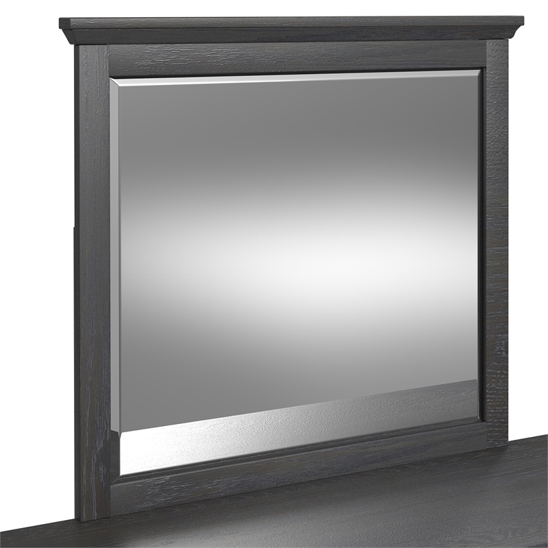 Picket House Furnishings Brooklyn Kids Dresser and Mirror Set in Charcoal