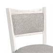 Westwood Swivel Bar Stool with Grey Fabric in Rustic White (2 Per Carton)