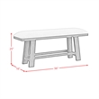 Pinnacle Counter Bench with Light Grey Fabric in Charcoal