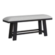 Pinnacle Counter Bench with Light Grey Fabric in Charcoal
