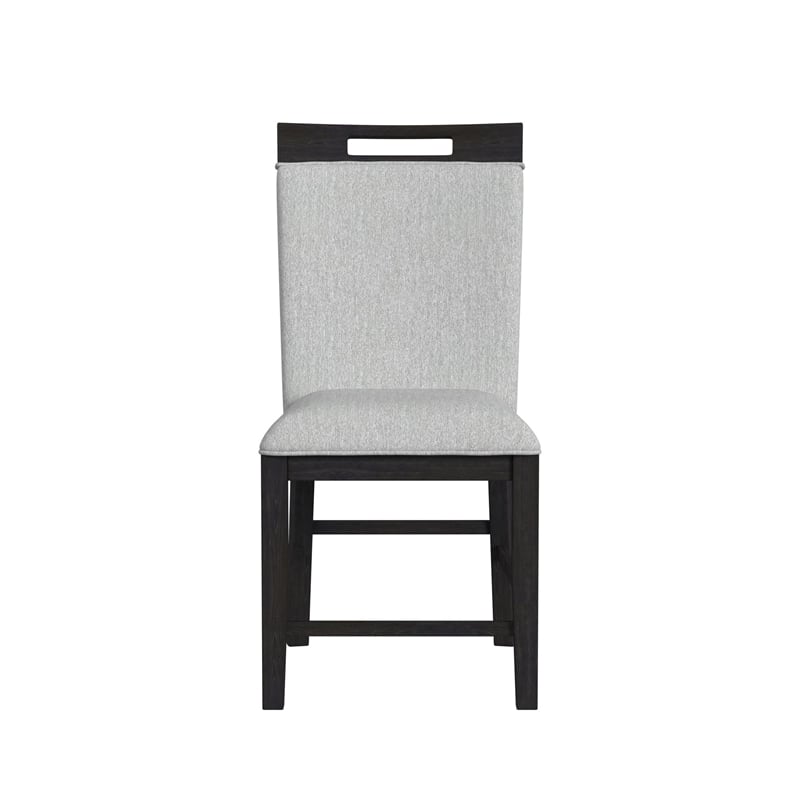 Pinnacle Counter Side Chair with Light Grey Fabric in Charcoal (2 Per Carton)