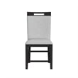 Pinnacle Counter Side Chair with Light Grey Fabric in Charcoal (2 Per Carton)