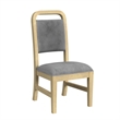 Woodridge Dining Side Chair with Grey Fabric in Natural (2 Per Carton)