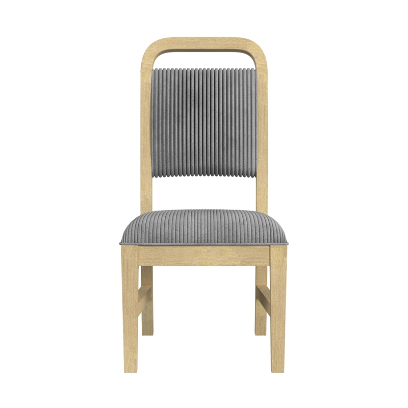 Woodridge Dining Side Chair with Grey Fabric in Natural (2 Per Carton)