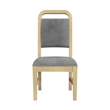 Woodridge Dining Side Chair with Grey Fabric in Natural (2 Per Carton)