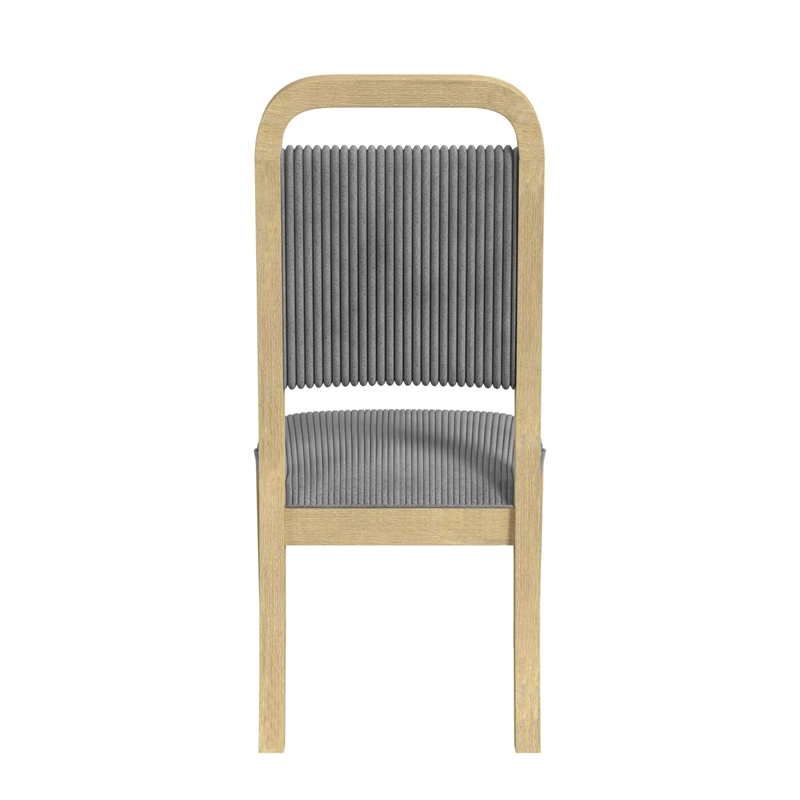 Woodridge Dining Side Chair with Grey Fabric in Natural (2 Per Carton)