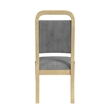 Woodridge Dining Side Chair with Grey Fabric in Natural (2 Per Carton)