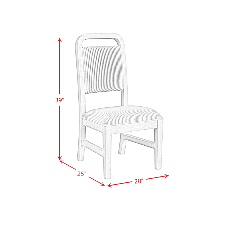 Woodridge Dining Side Chair with Grey Fabric in Natural (2 Per Carton)