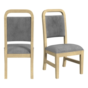 Woodridge Dining Side Chair with Grey Fabric in Natural (2 Per Carton)