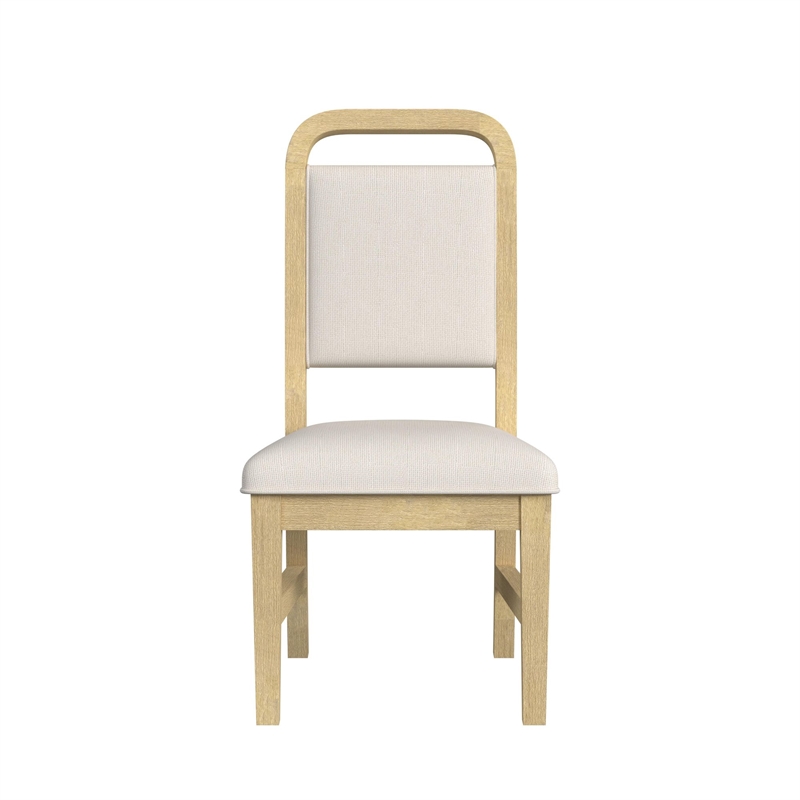 Woodridge Dining Side Chair with White Fabric in Natural (2 Per Carton)