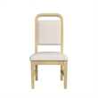 Woodridge Dining Side Chair with White Fabric in Natural (2 Per Carton)