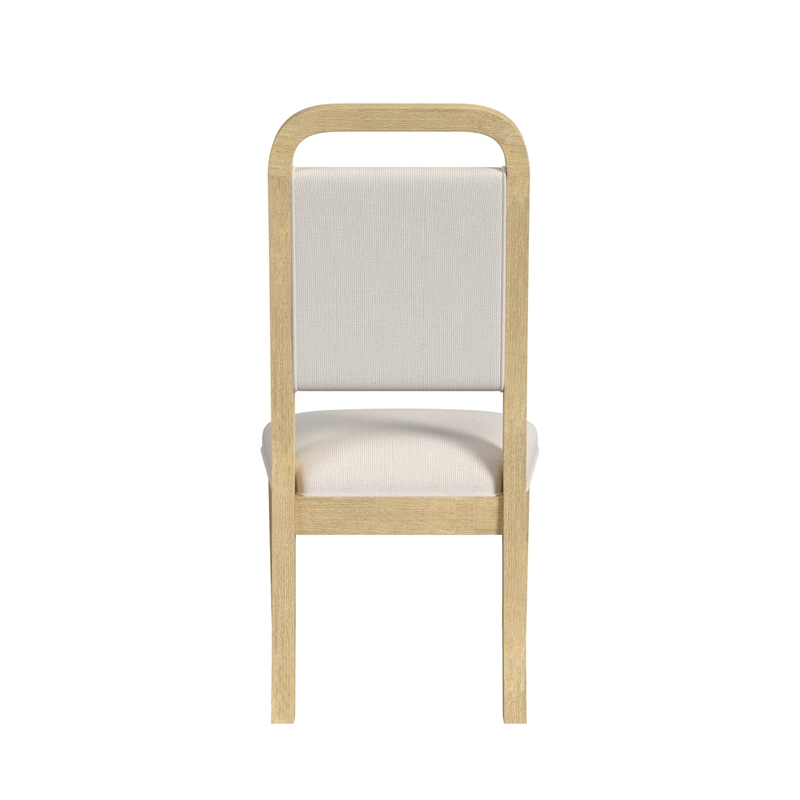 Woodridge Dining Side Chair with White Fabric in Natural (2 Per Carton)