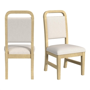 Woodridge Dining Side Chair with White Fabric in Natural (2 Per Carton)