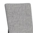 Megan Dining Side Chair with Grey Fabric in Black (2 Per Carton)
