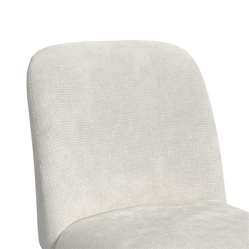 Sutton Dining Side Chair with White Fabric in Dark Brown (2 Per Carton)