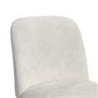 Sutton Dining Side Chair with White Fabric in Dark Brown (2 Per Carton)