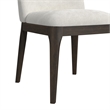Sutton Dining Side Chair with White Fabric in Dark Brown (2 Per Carton)