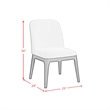 Sutton Dining Side Chair with White Fabric in Dark Brown (2 Per Carton)