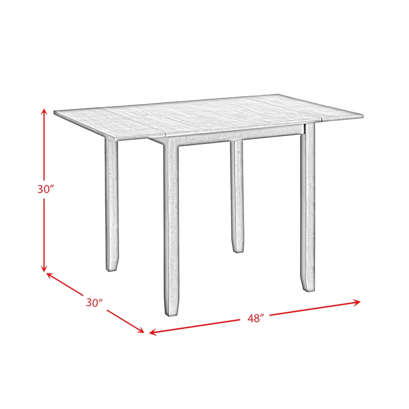 Alexa  3PC Dining Set with Drop Leaf Table in Espresso