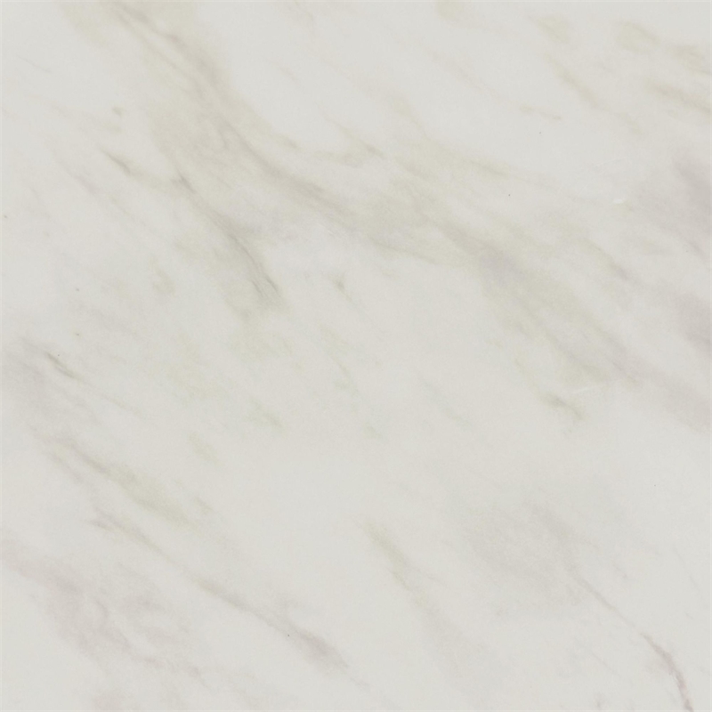 Sutton Round Dining Table with White Faux Marble Top in Dark Brown