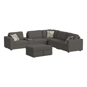 Harleigh 7PC Living Room Set in Palmer Plus Ash