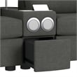 Harleigh 8PC Living Room Set in Palmer Plus Ash with Media Console