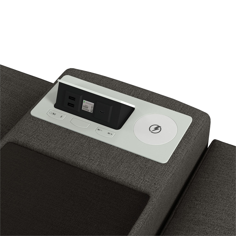 Harleigh 8PC Living Room Set in Palmer Plus Ash with Media Console