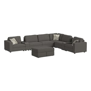 Harleigh 9PC Living Room Set in Palmer Plus Ash