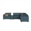 Harleigh 7PC Living Room Set in Palmer Plus Teal