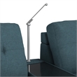 Harleigh 8PC Living Room Set in Palmer Plus Teal with Media Console