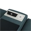 Harleigh 8PC Living Room Set in Palmer Plus Teal with Media Console
